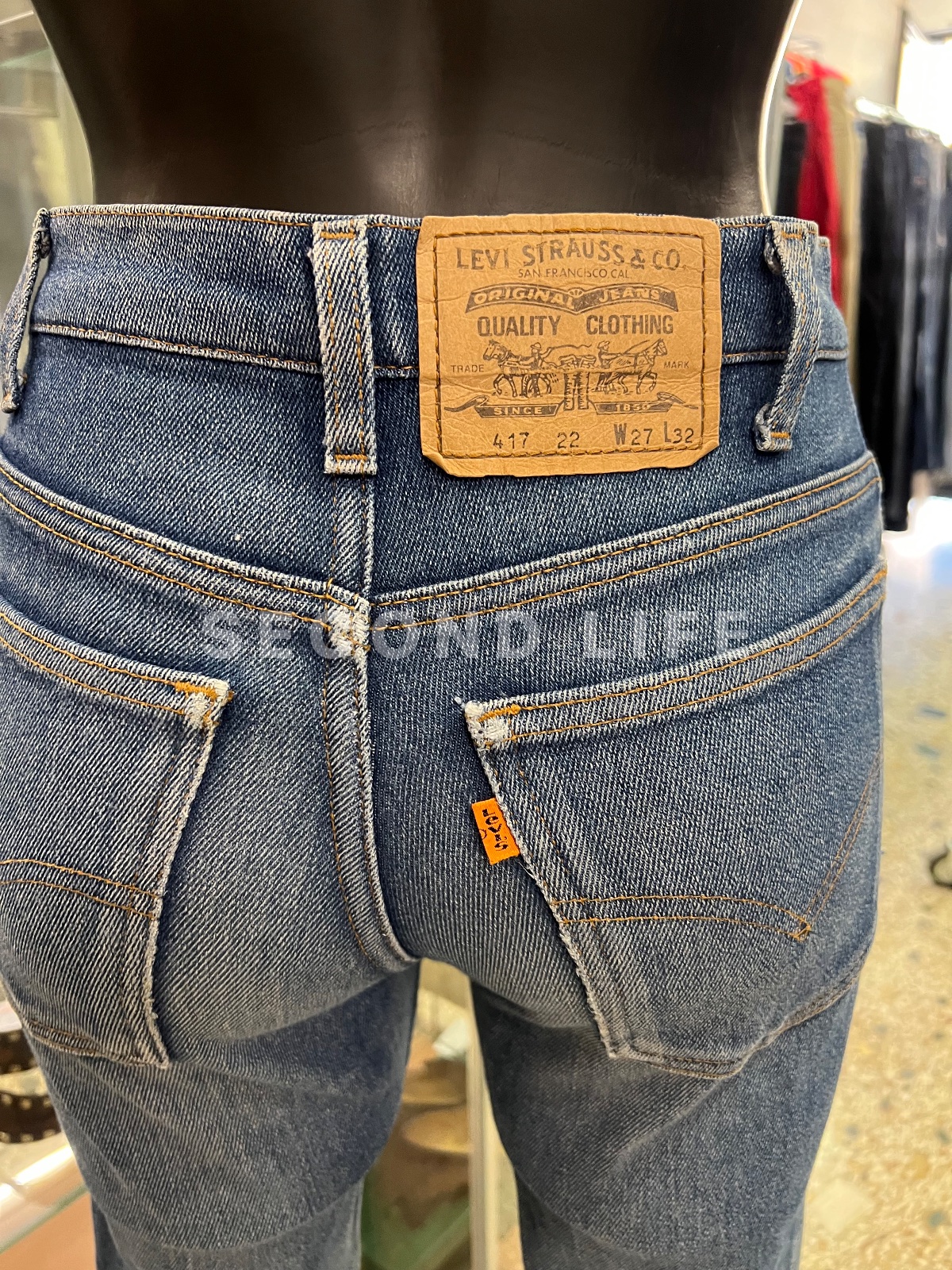 Pantaloni Levi's 417 Orange Tab in misto cotone, foto 2