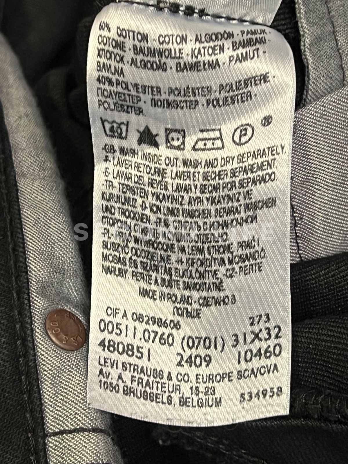 Jeans Levi's 511 Slim in misto cotone (L donna), foto 4