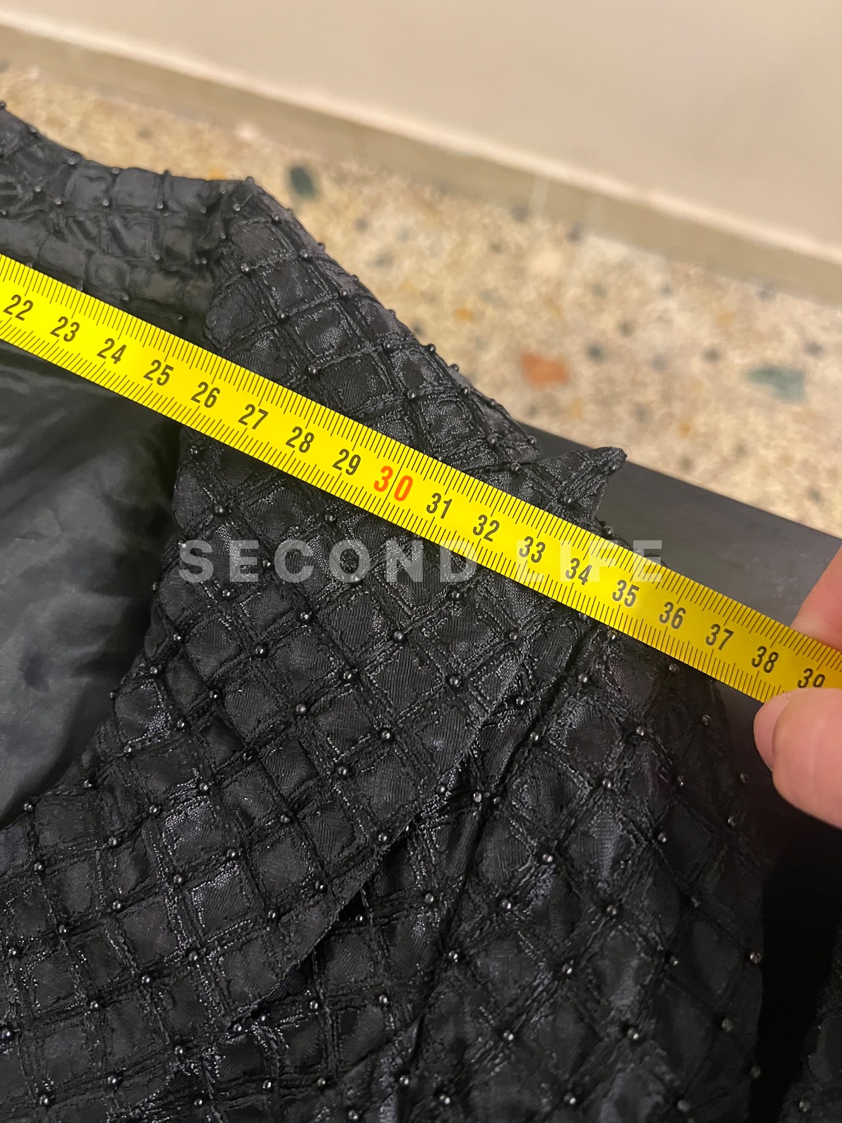 Completo abito e giacca nero con perline, foto 10