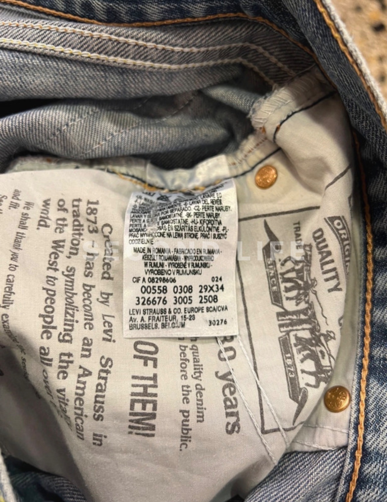 Jeans Levi's Patty Anne Square Cut (M/L), foto 5