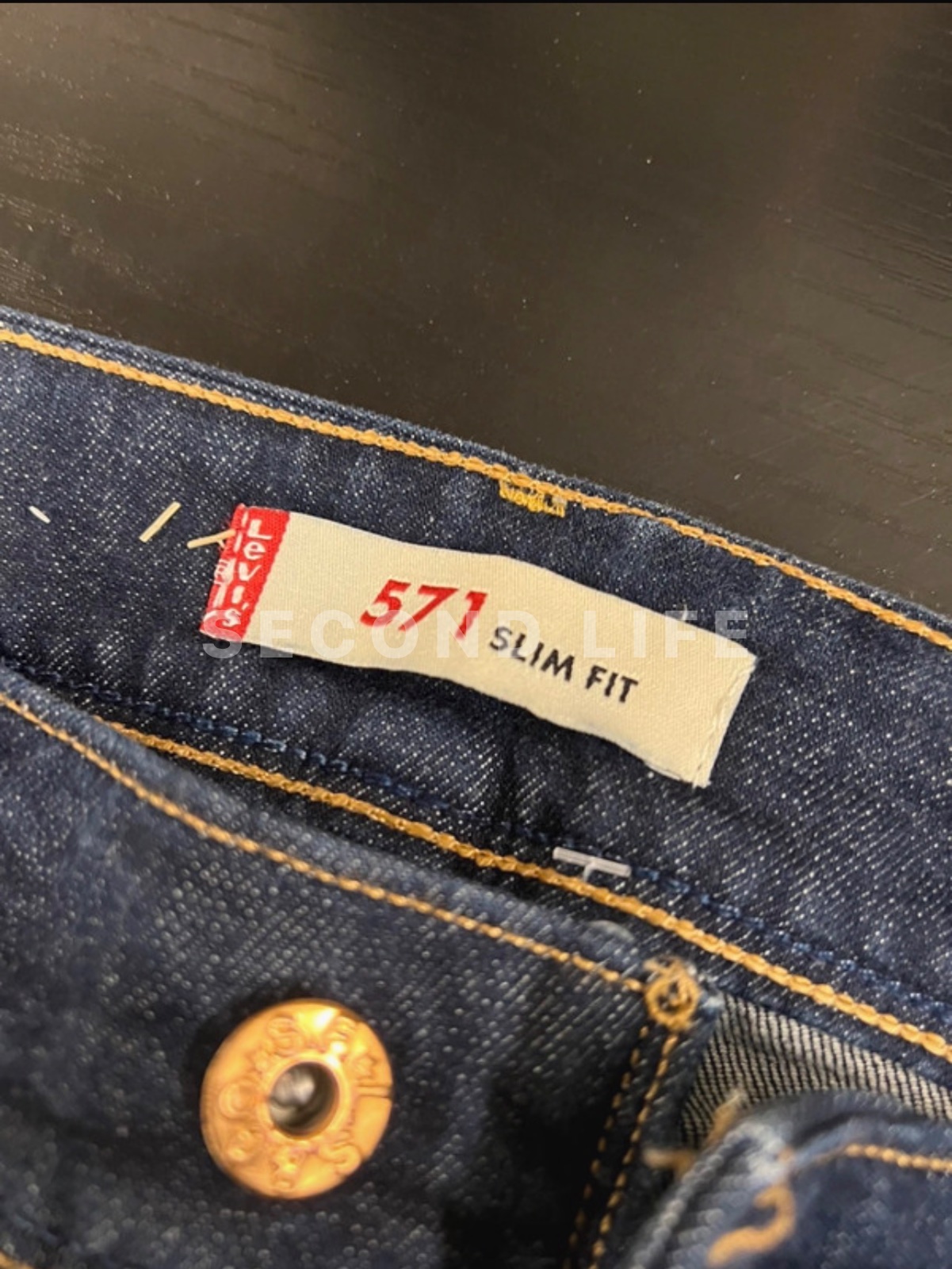 Jeans Levi's 571 Slim Fit in cotone elasticizzato, foto 3