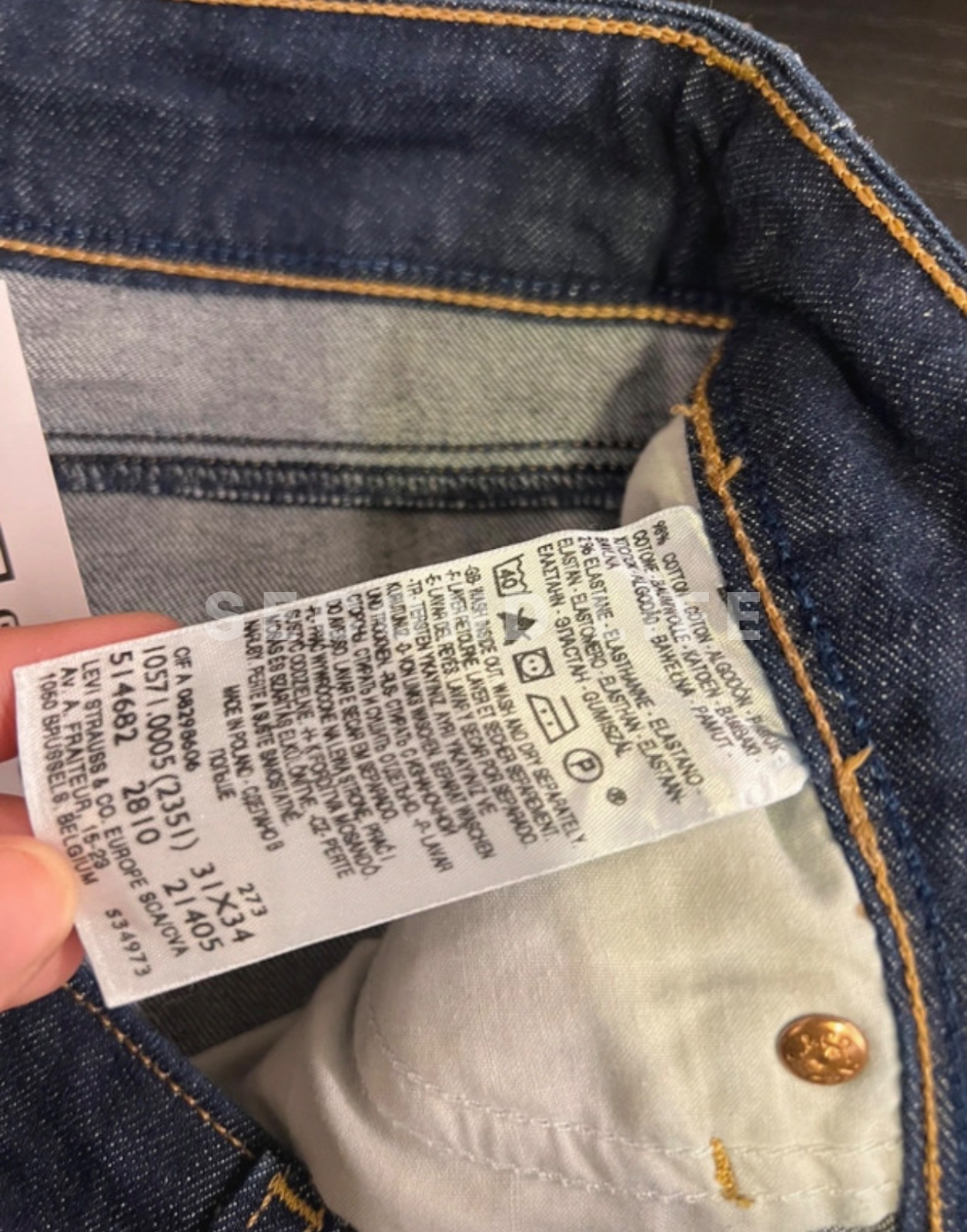 Jeans Levi's 571 Slim Fit in cotone elasticizzato, foto 4