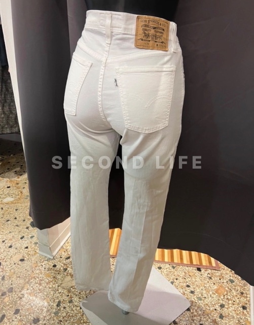 Pantaloni Levi's 475 in misto cotone bianco