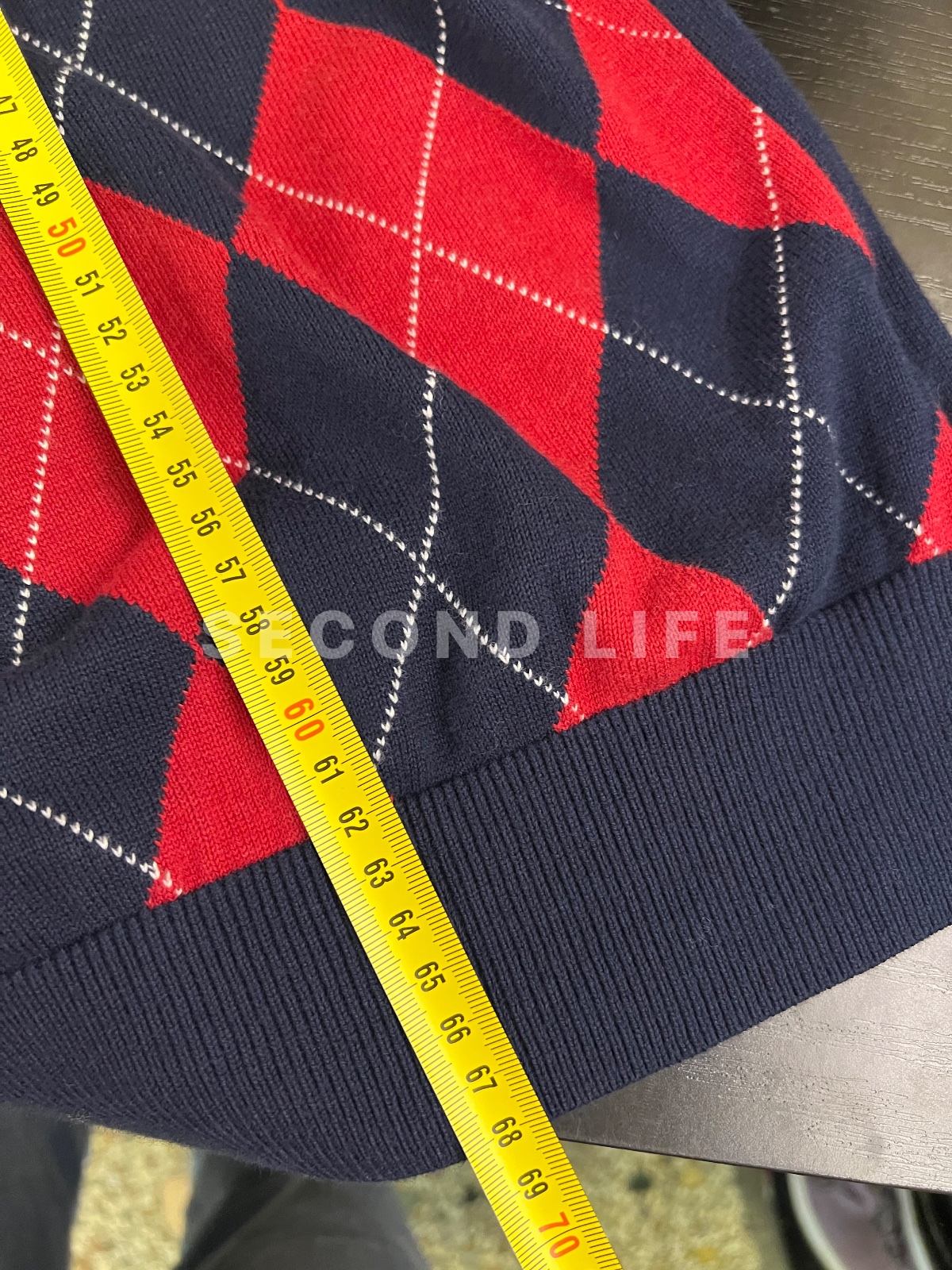 Maglione Tommy Hilfiger a rombi in cotone, foto 7