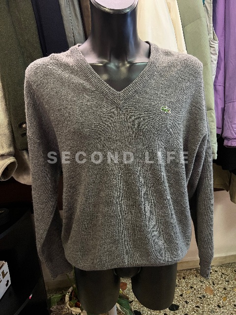 Maglione Chemise Lacoste scollo a V in misto lana