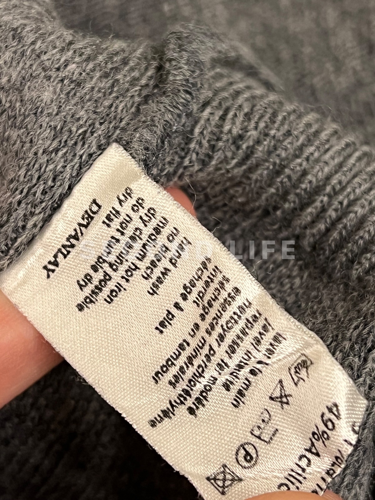 Maglione Chemise Lacoste scollo a V in misto lana, foto 4