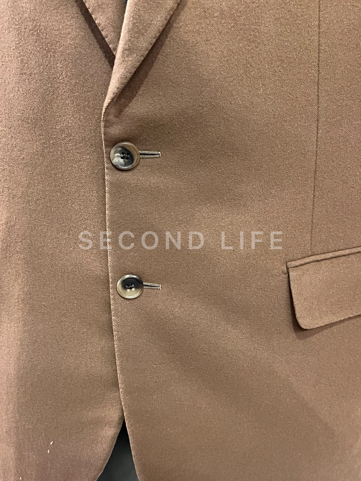 Hermès – Blazer monopetto in 100% Cachemire Cammello – Tg. 54, foto 2