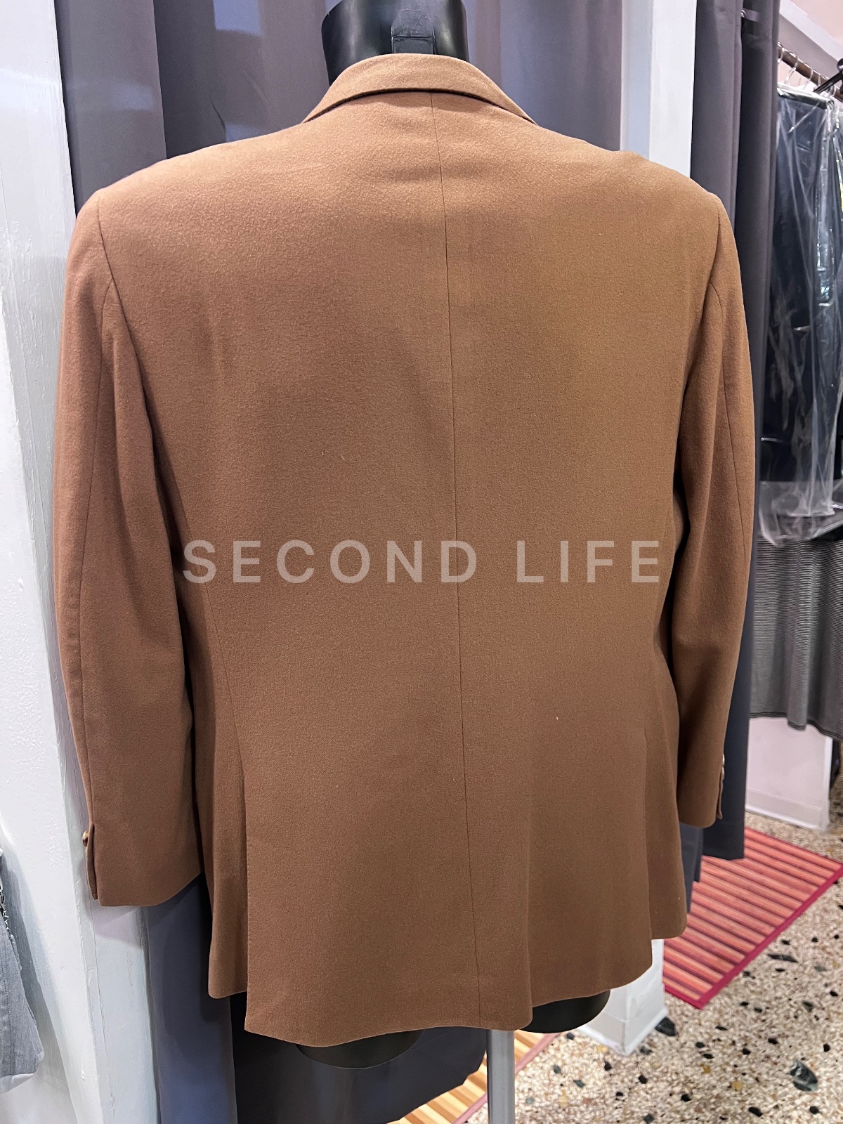 Hermès – Blazer monopetto in 100% Cachemire Cammello – Tg. 54, foto 3