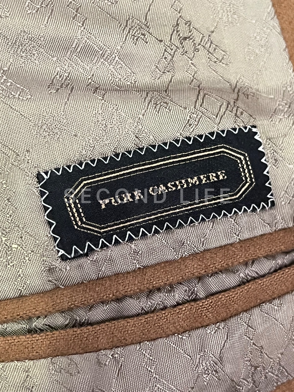 Hermès – Blazer monopetto in 100% Cachemire Cammello – Tg. 54, foto 5