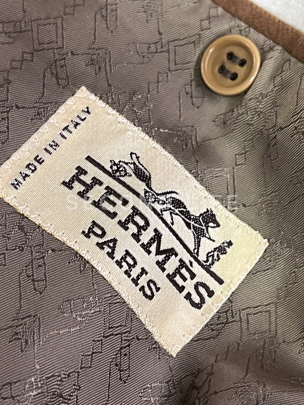 Hermès – Blazer monopetto in 100% Cachemire Cammello – Tg. 54, foto 6