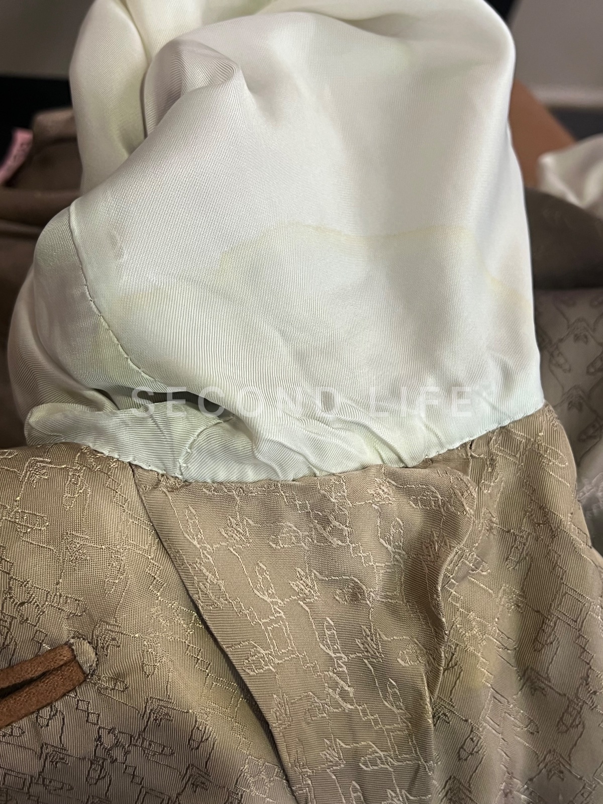 Hermès – Blazer monopetto in 100% Cachemire Cammello – Tg. 54, foto 11