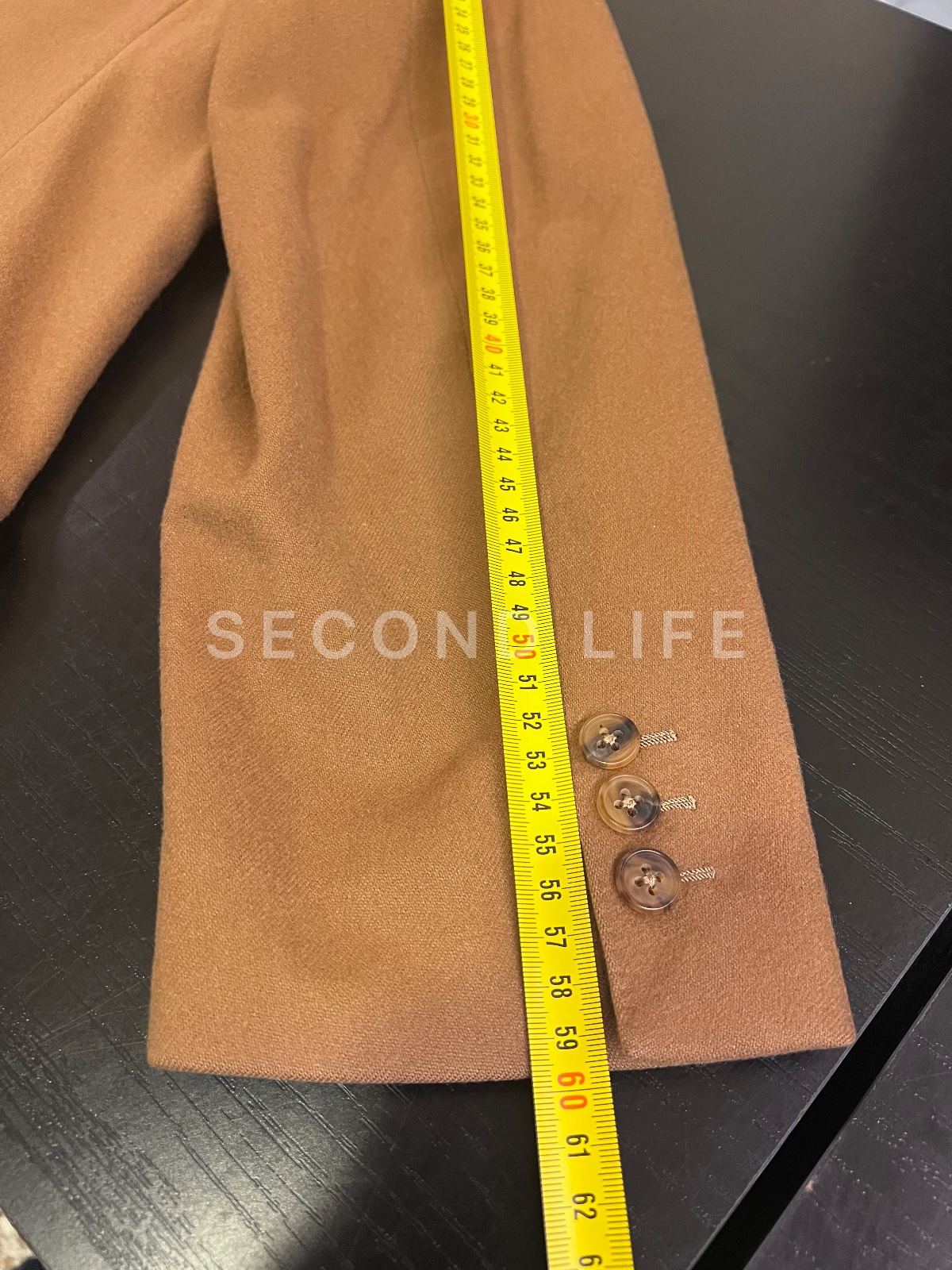 Hermès – Blazer monopetto in 100% Cachemire Cammello – Tg. 54, foto 12