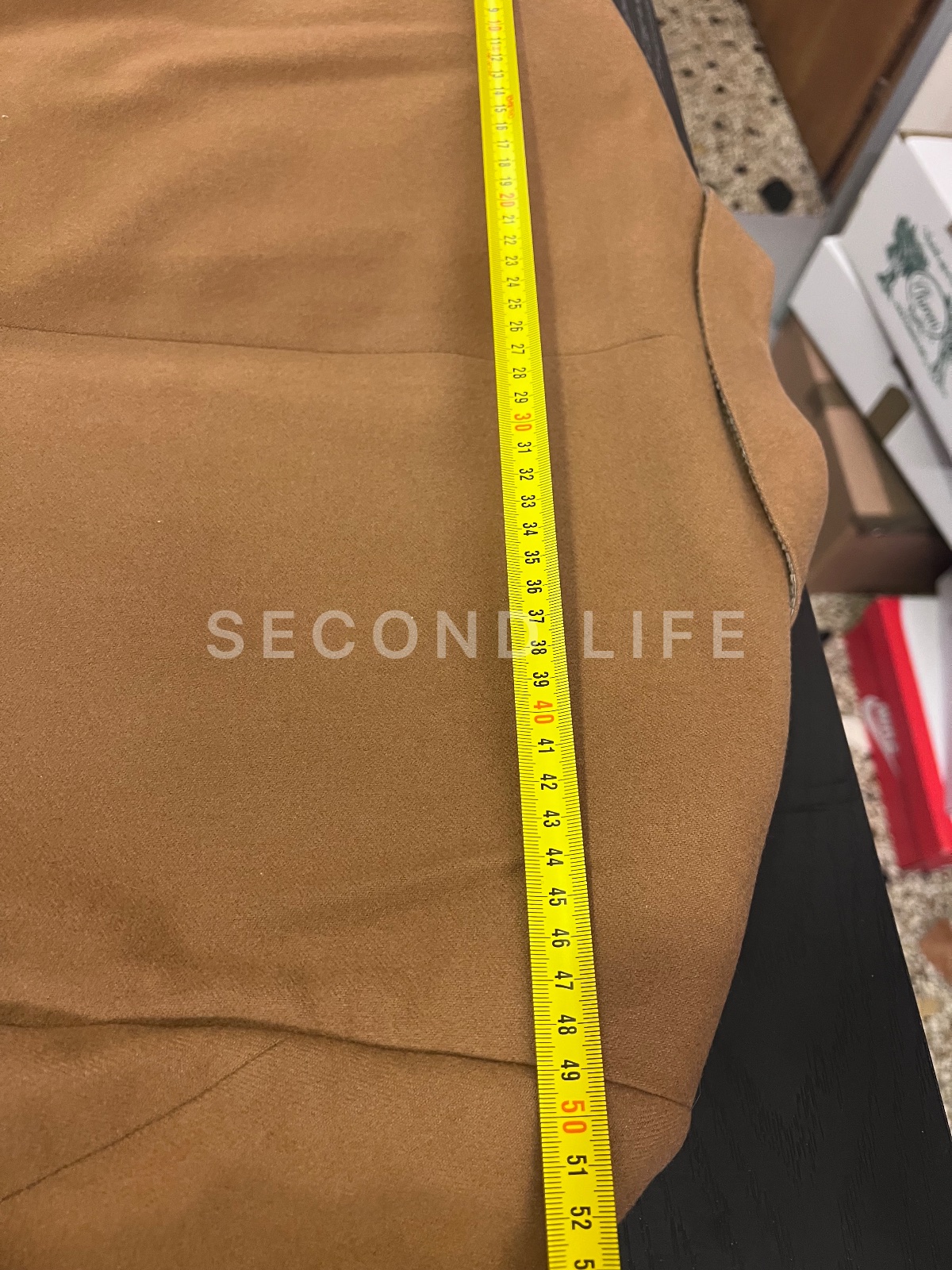 Hermès – Blazer monopetto in 100% Cachemire Cammello – Tg. 54, foto 13