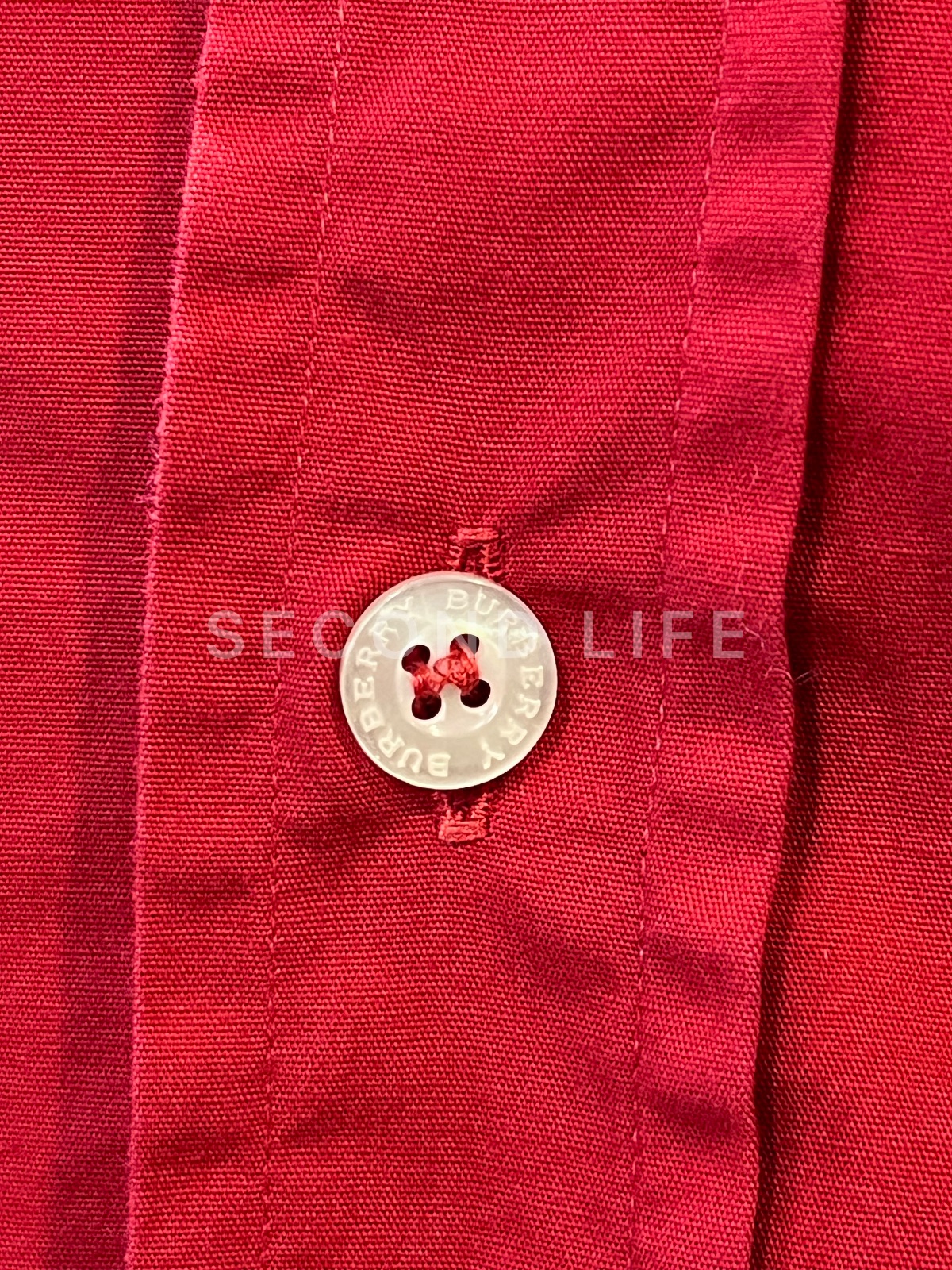 Camicia Burberry London Slim Fit in Cotone - Rosso (Taglia XS), foto 3