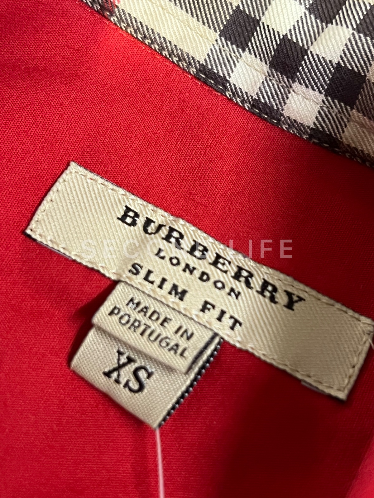 Camicia Burberry London Slim Fit in Cotone - Rosso (Taglia XS), foto 5