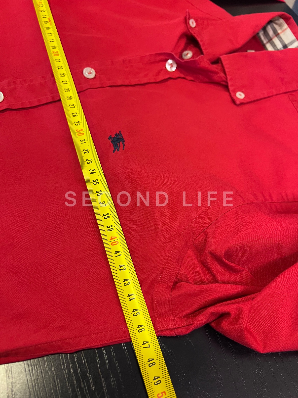 Camicia Burberry London Slim Fit in Cotone - Rosso (Taglia XS), foto 7