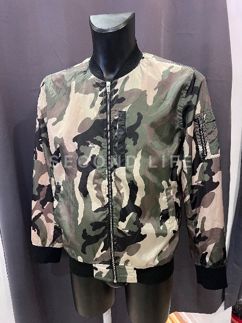 Giacca Bomber Guess Camouflage / Mimetico con Maxilogo - Taglia M