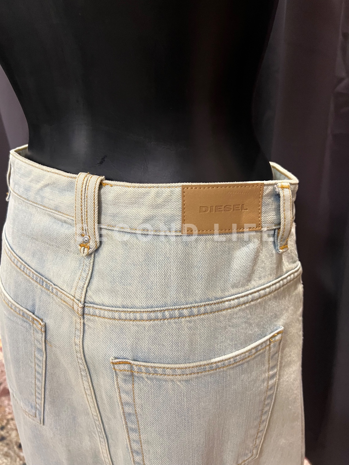 Gonna Diesel in denim di cotone, foto 4