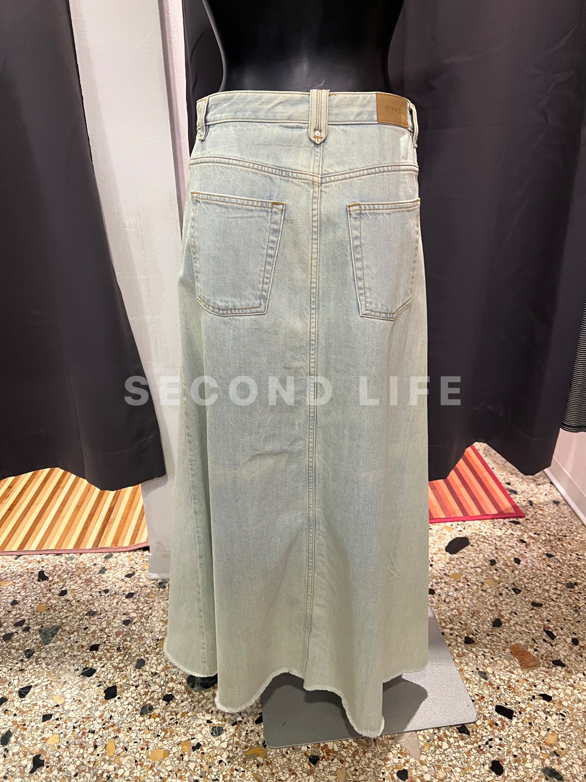 Gonna Diesel in denim di cotone, foto 6