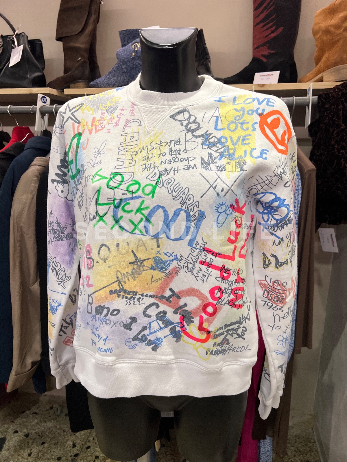 Firmato: Felpa giricollo Dsquared2 Cool fit