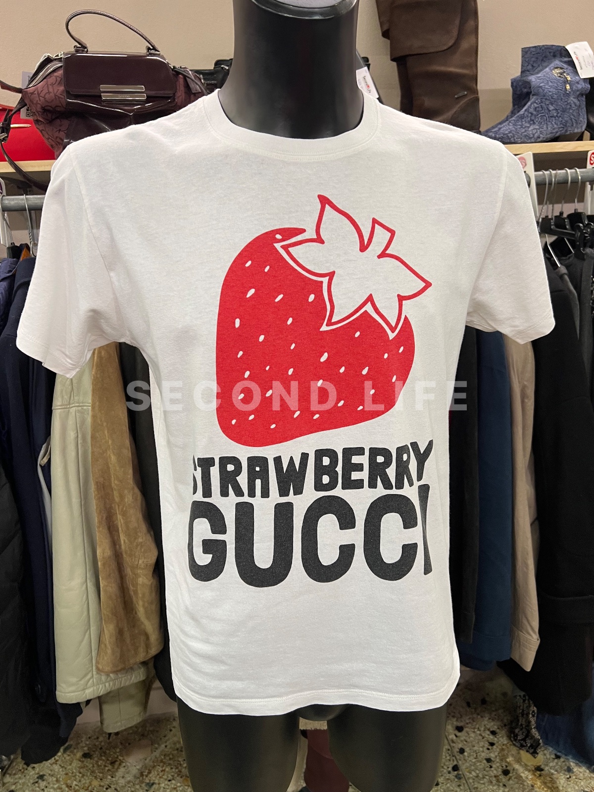 Maglia Gucci Stampa strawberry in cotone