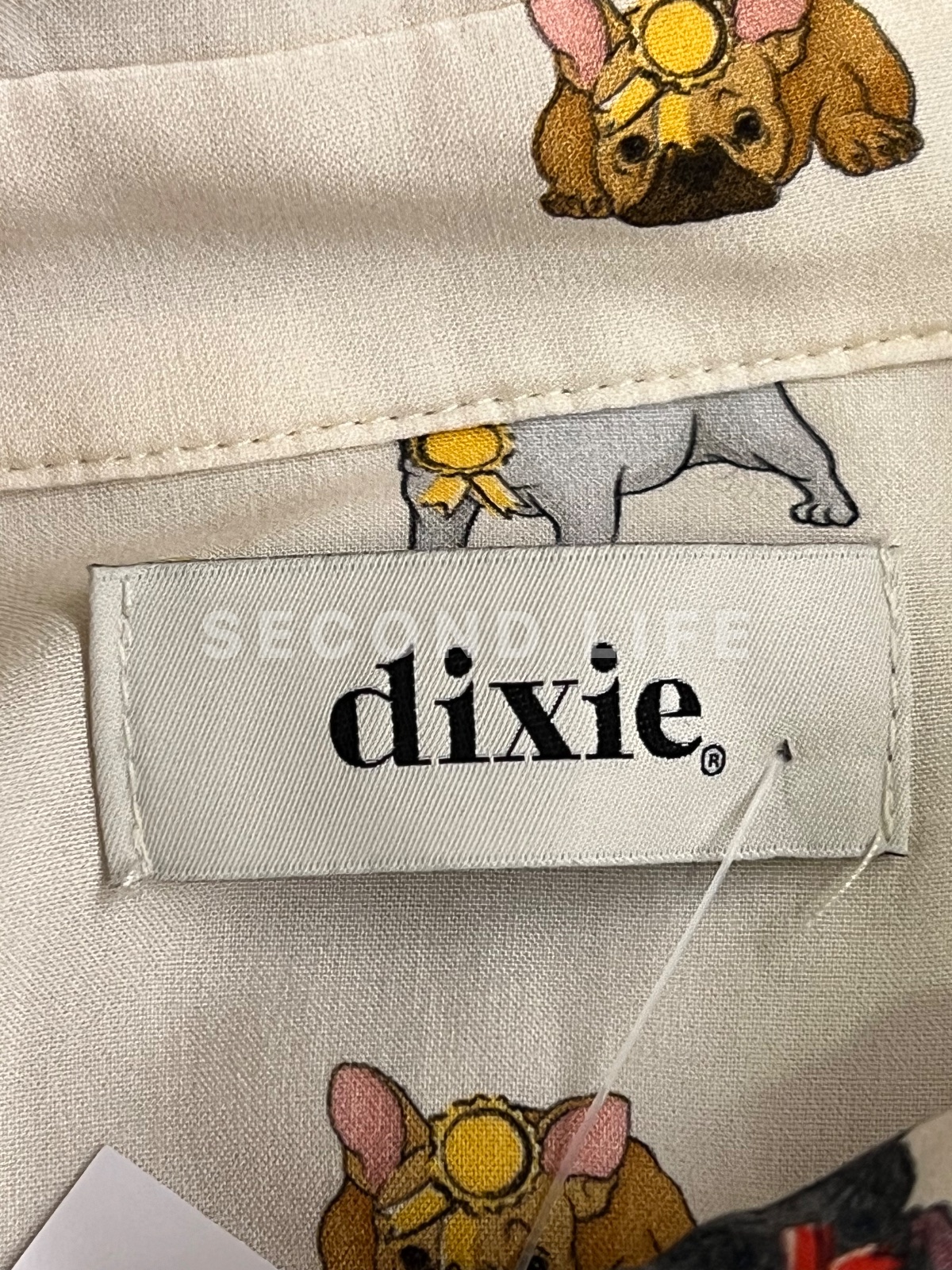 Camicia Dixie con stampa cagnolini in viscosa, foto 2