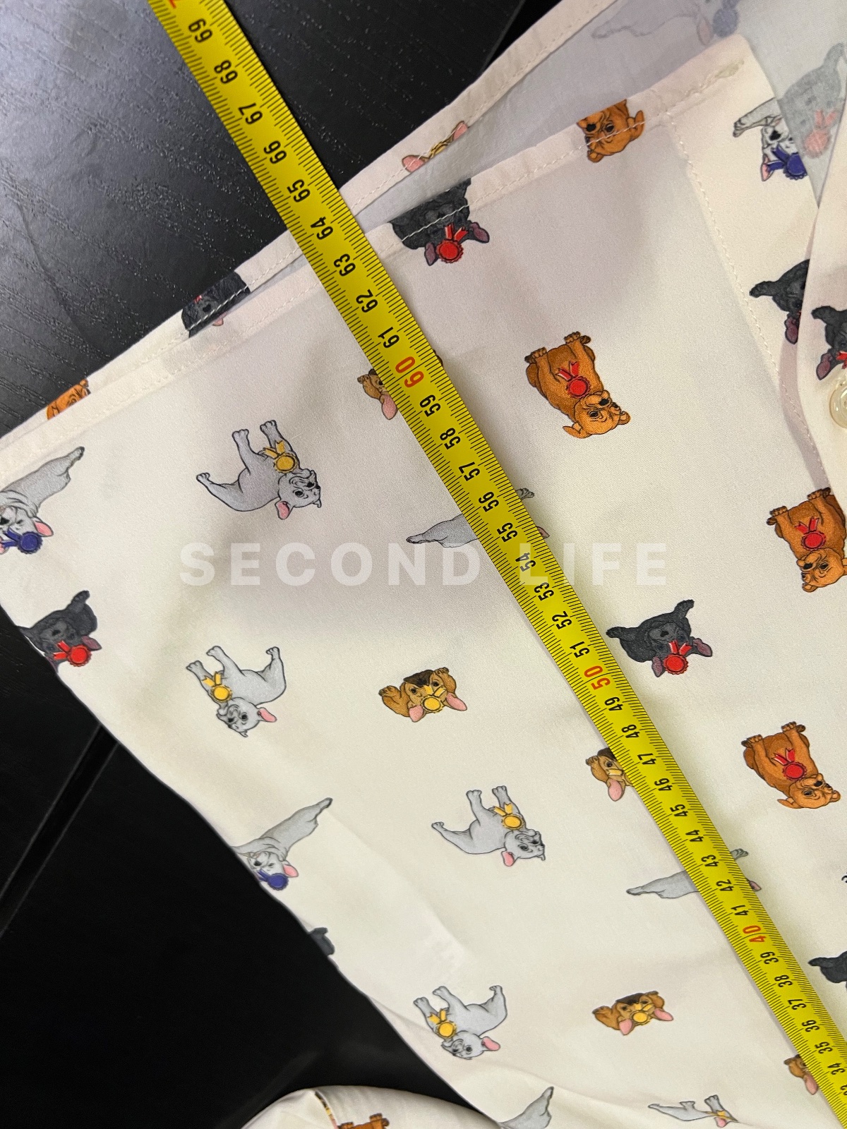Camicia Dixie con stampa cagnolini in viscosa, foto 9