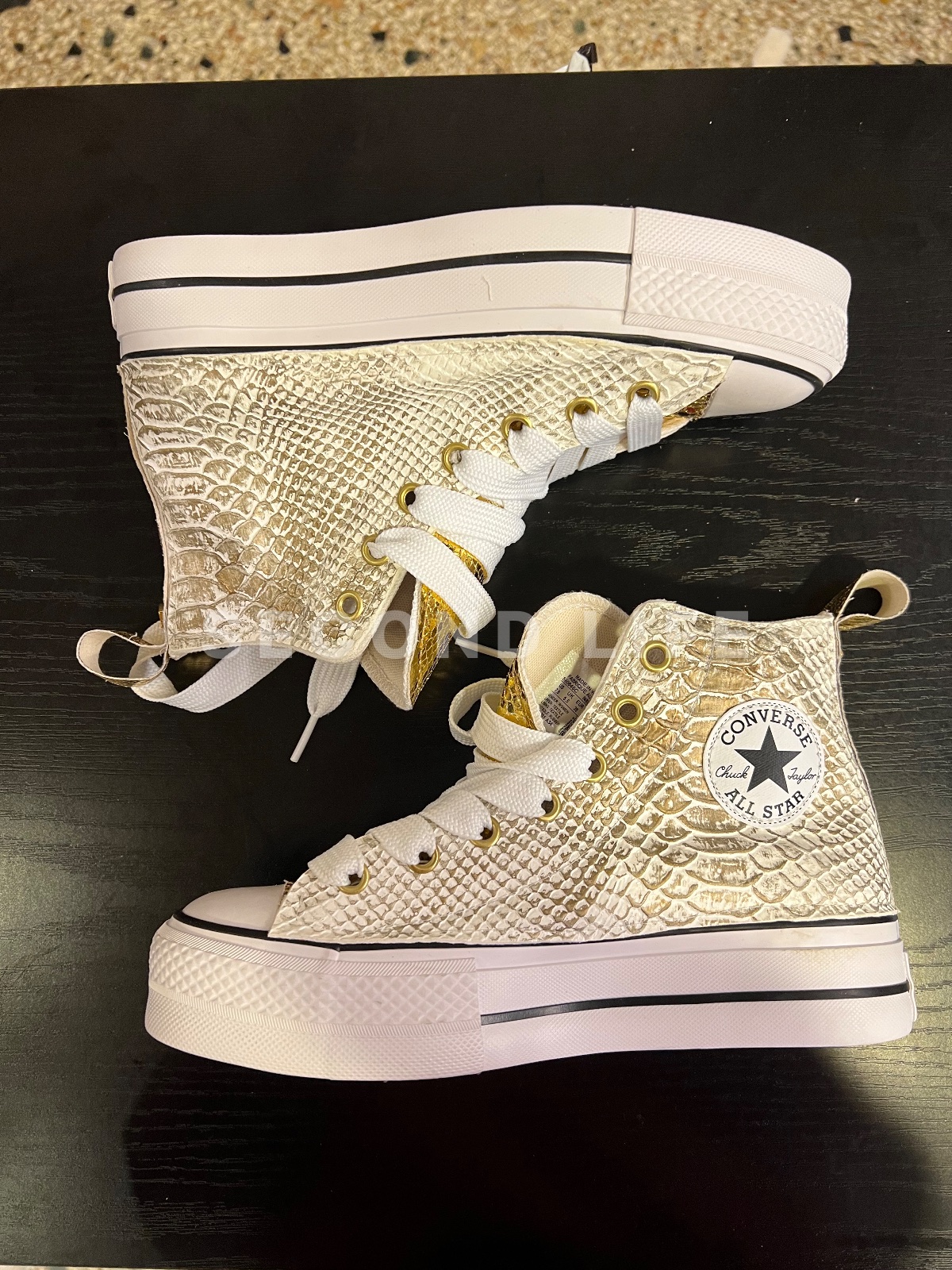 Scarpe Converse Platform pitonate in sintetico