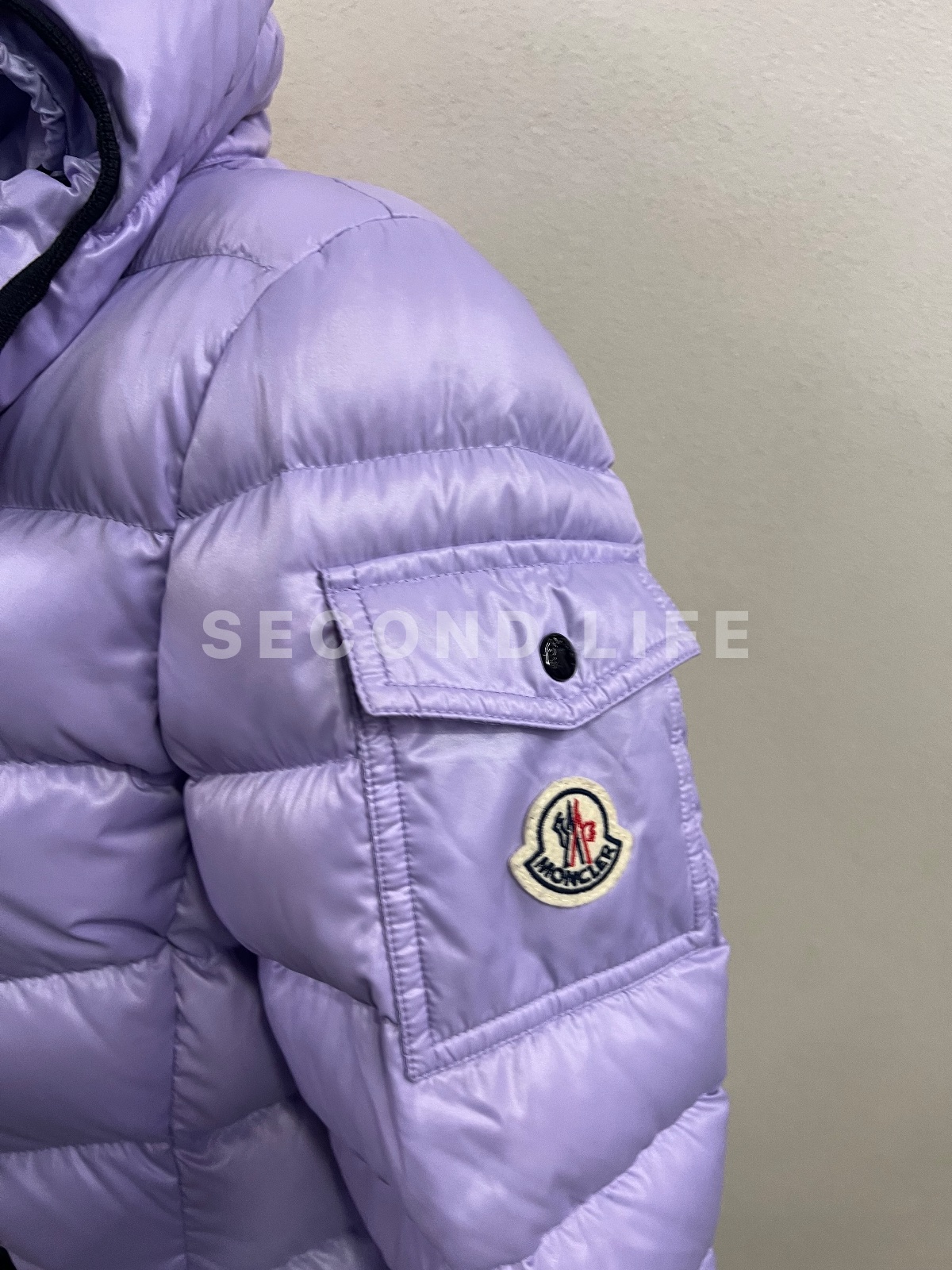 Piumino Moncler lilla taglia S, foto 2