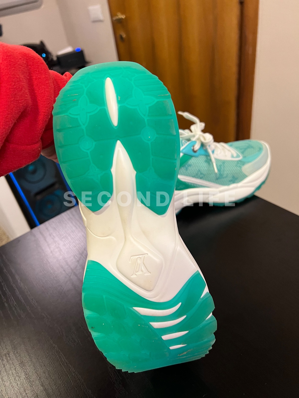 Scarpe Louis Vuitton in pelle e tessuto, foto 8