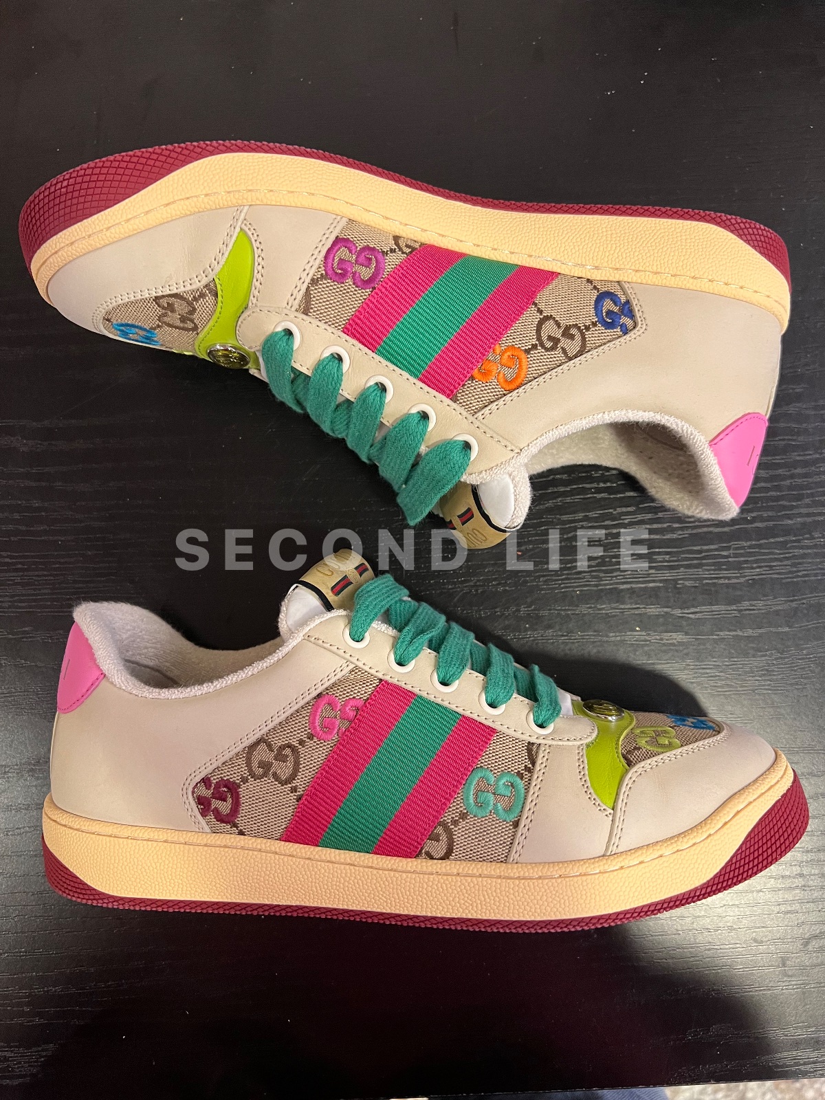 Scarpe Gucci in tessuto e pelle, foto 2