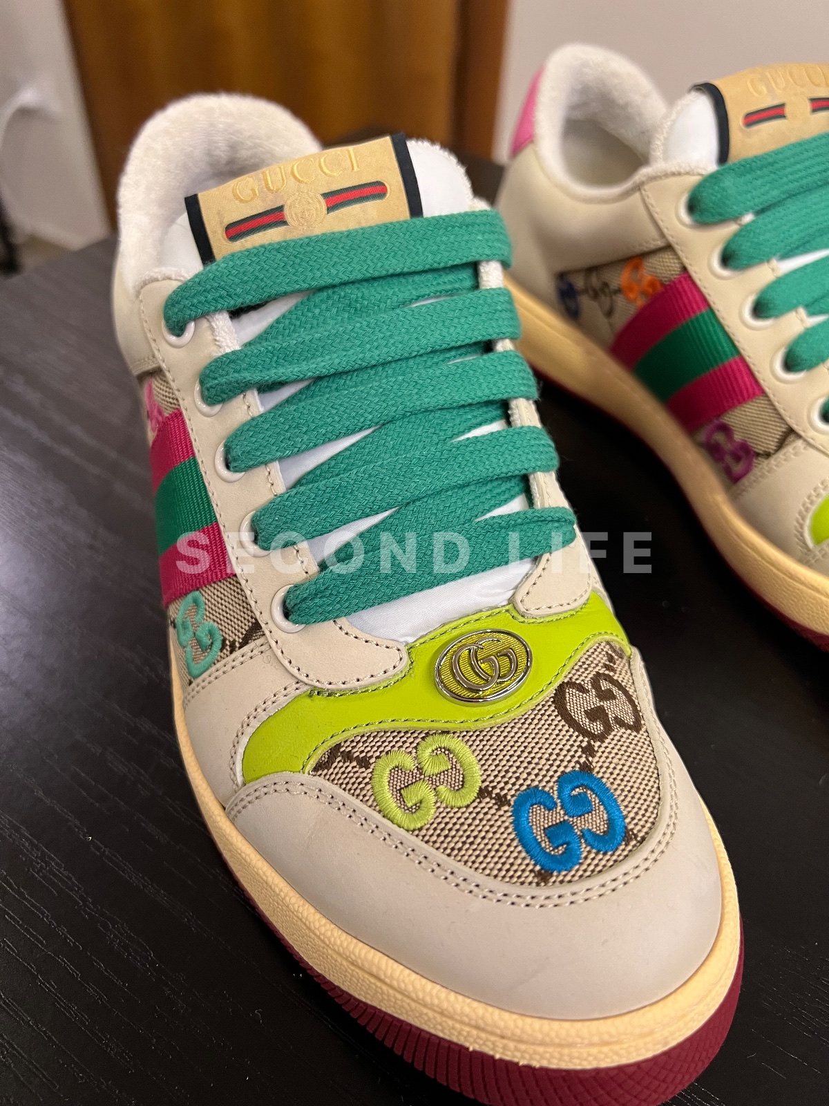 Scarpe Gucci in tessuto e pelle, foto 3