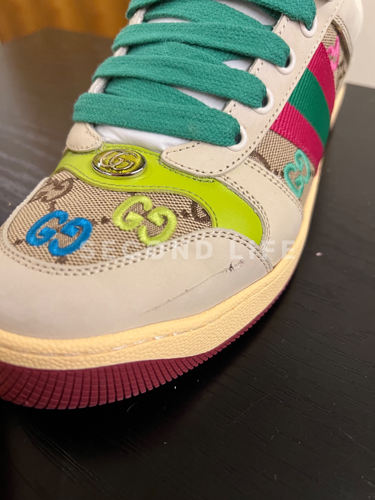 Scarpe Gucci in tessuto e pelle, foto 4