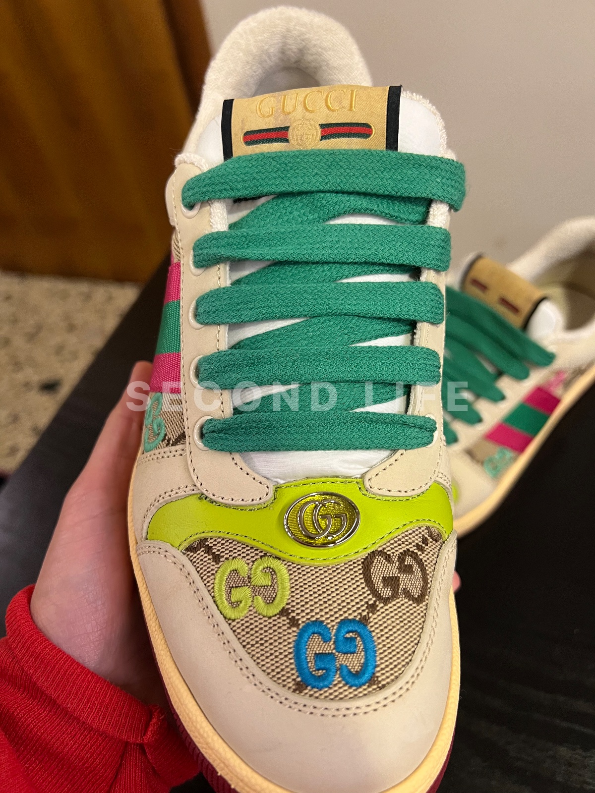 Scarpe Gucci in tessuto e pelle, foto 8
