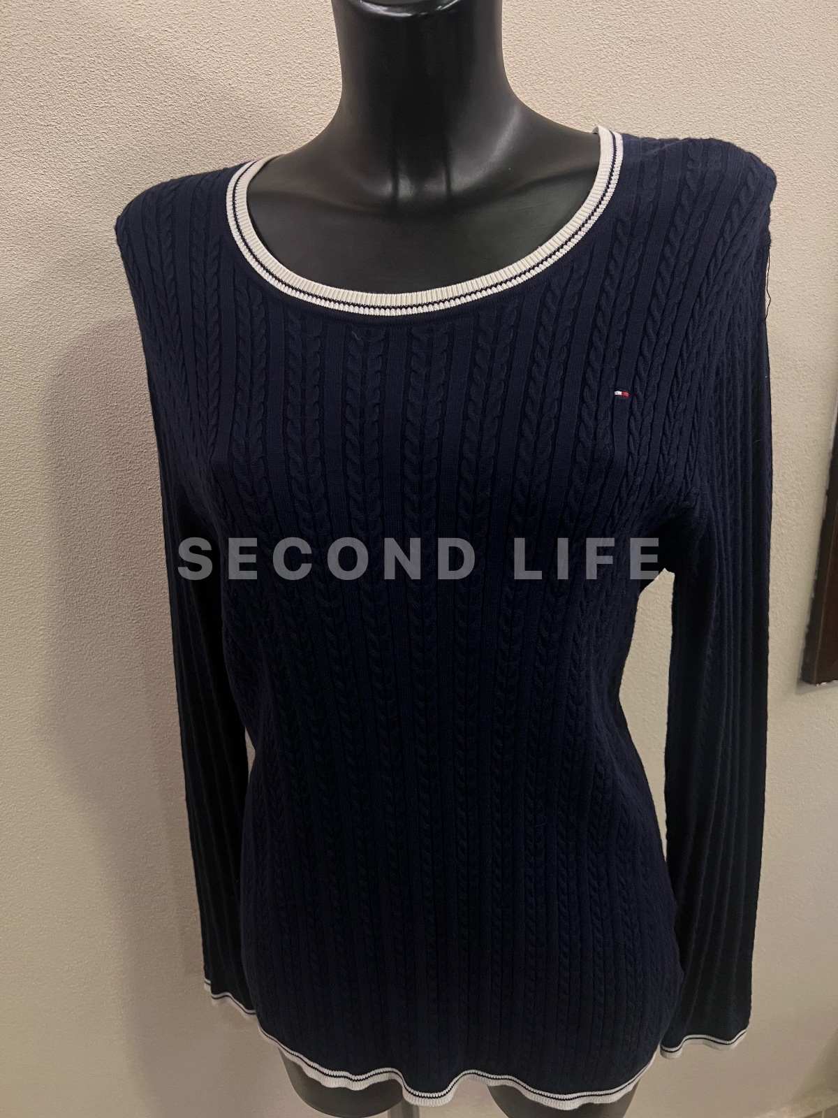 Maglione a treccia Tommy Hilfiger in cotone