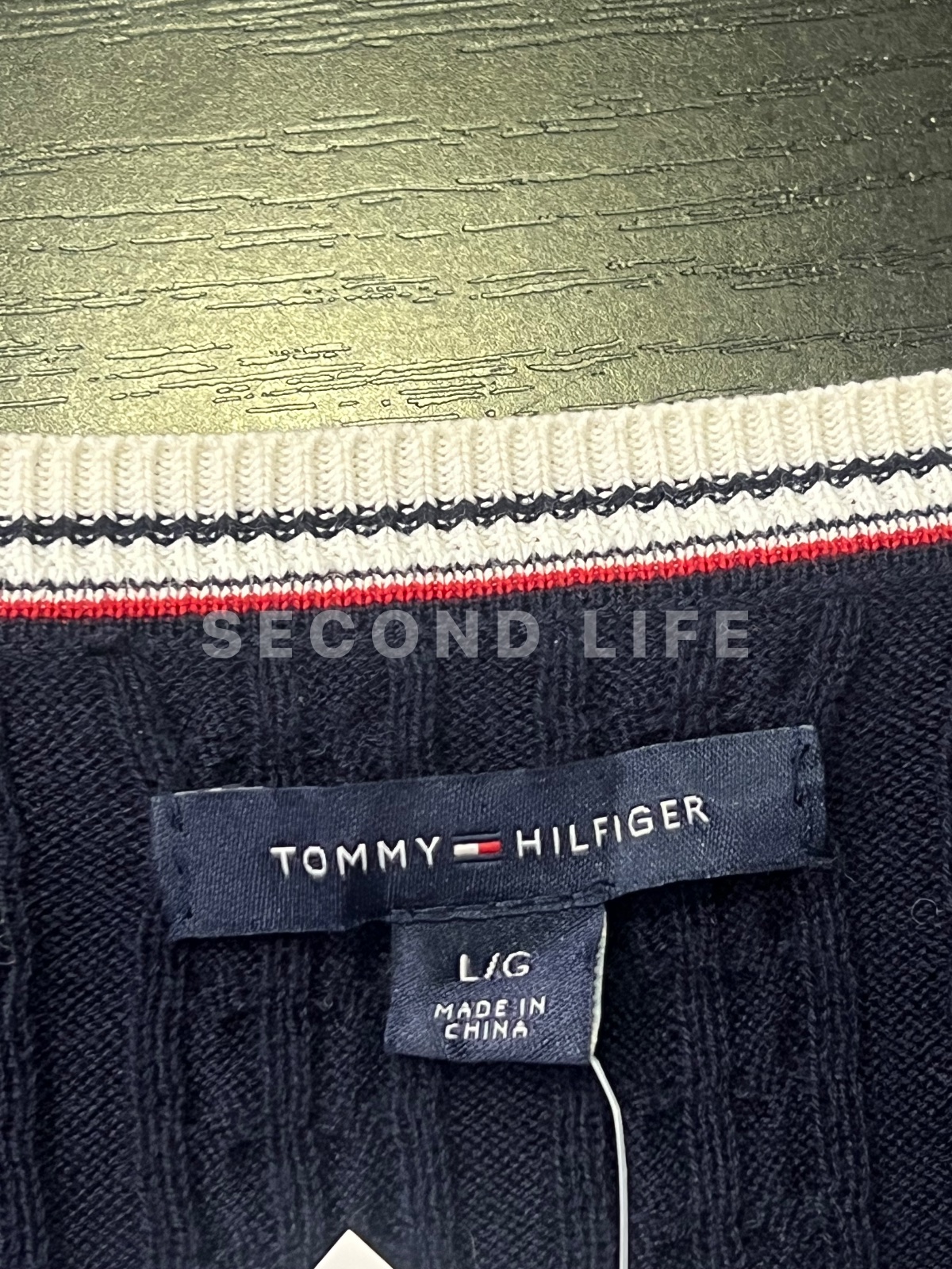 Maglione a treccia Tommy Hilfiger in cotone, foto 2