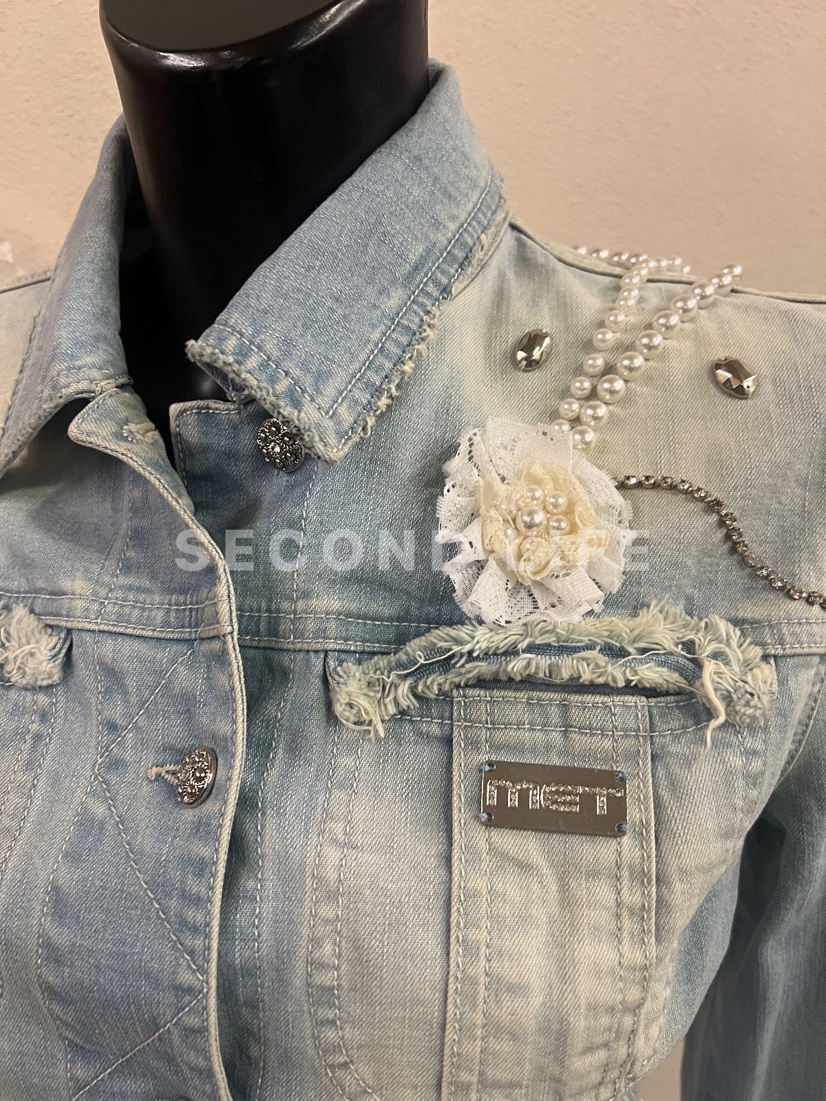 Giacca Met in denim, foto 3
