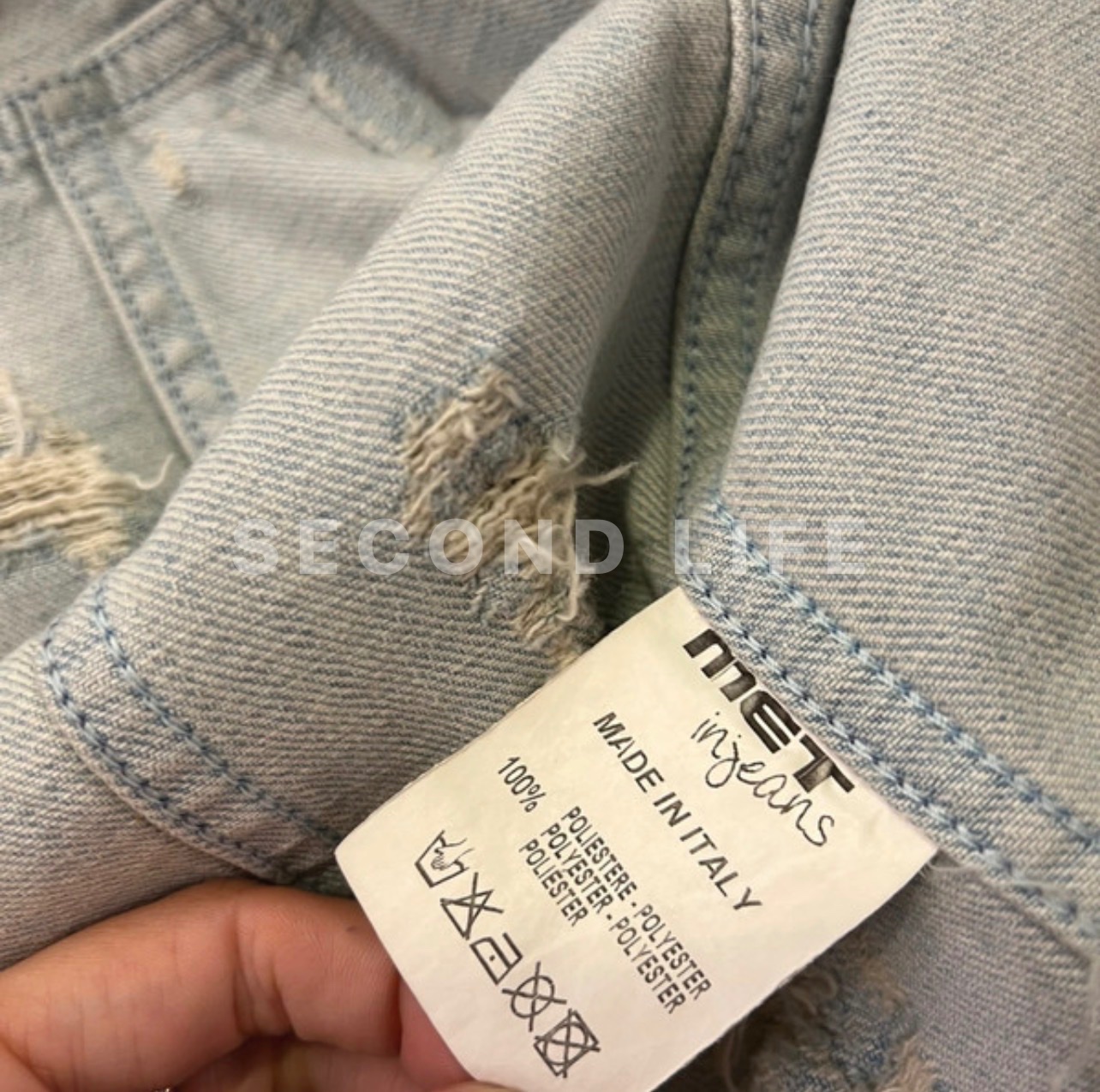 Giacca lunga Met in denim, foto 3