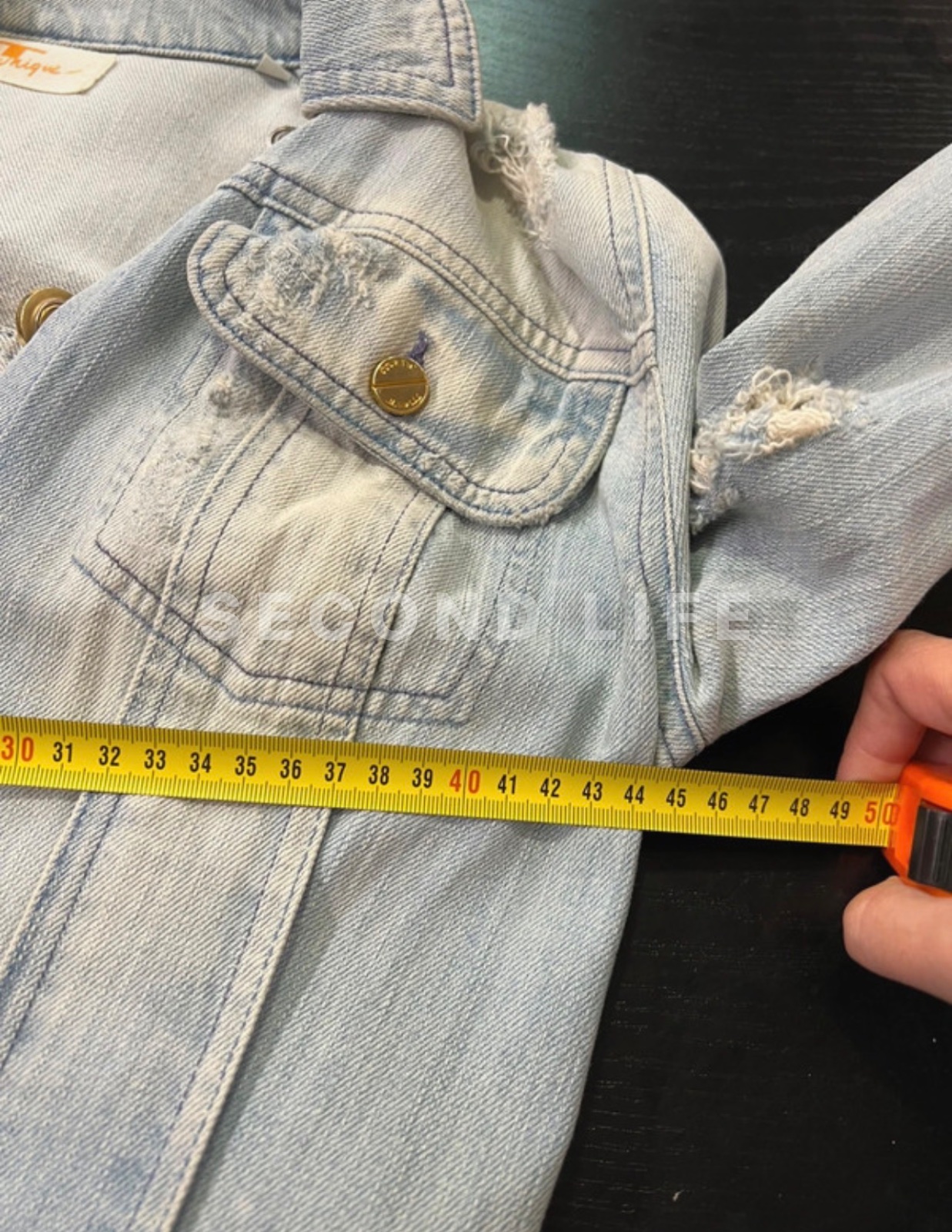 Giacca lunga Met in denim, foto 7