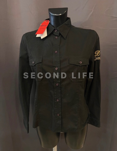 Camicia Datch in cotone nero nuova con cartellino
