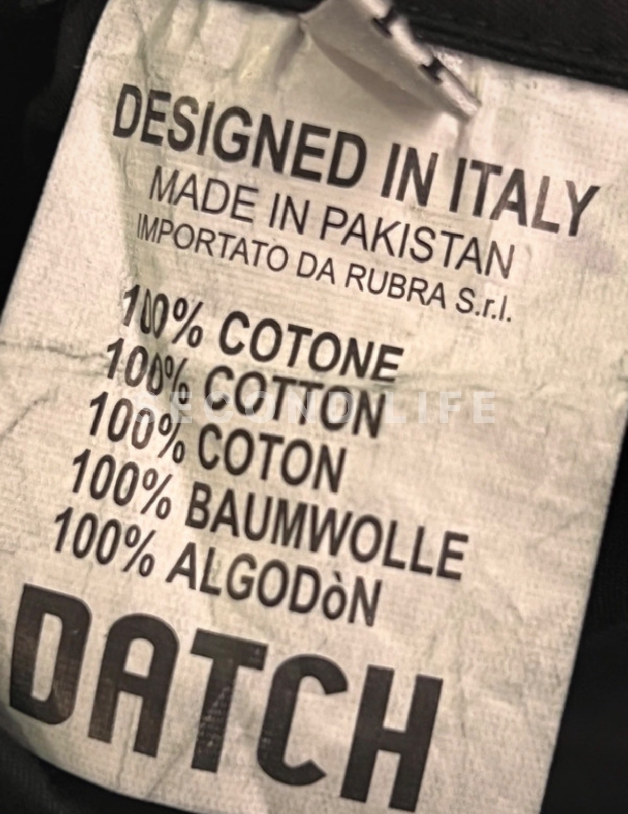 Camicia Datch in cotone nero nuova con cartellino, foto 9