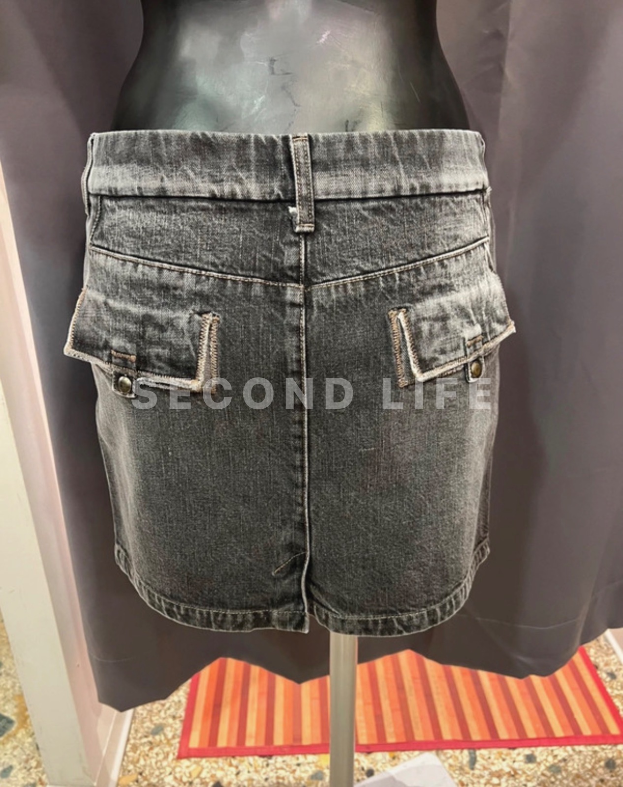 Gonna Sportmax Code in denim di cotone, foto 3