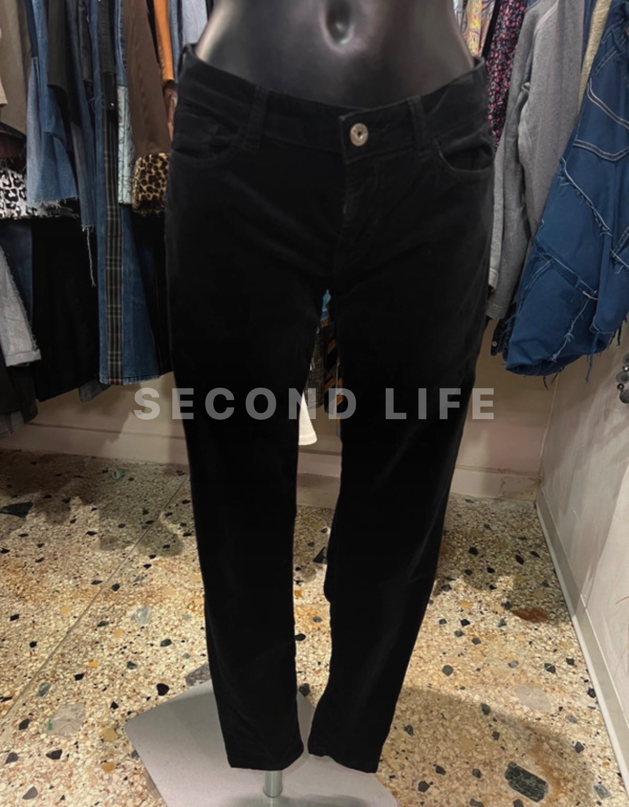 Pantaloni Rifle Crudelia Skinny in velluto
