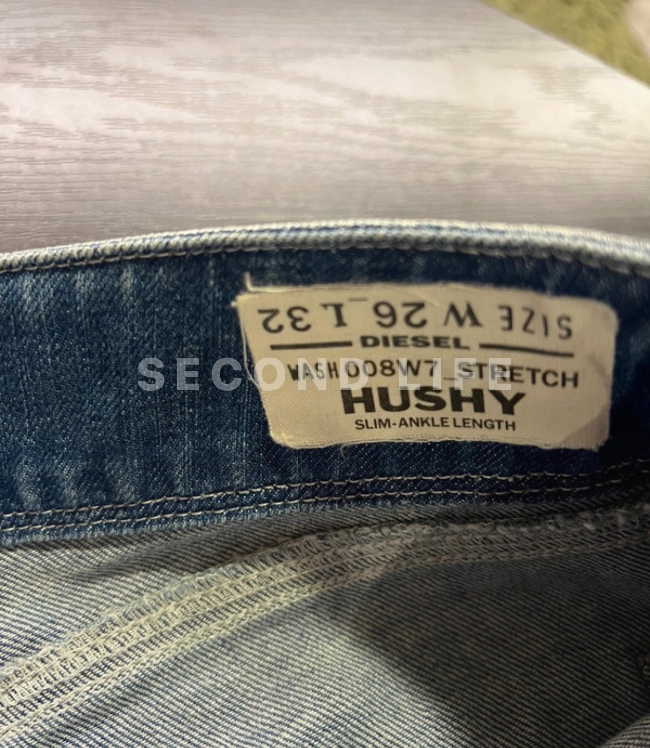 Pantaloni Diesel Hushy in denim, foto 3