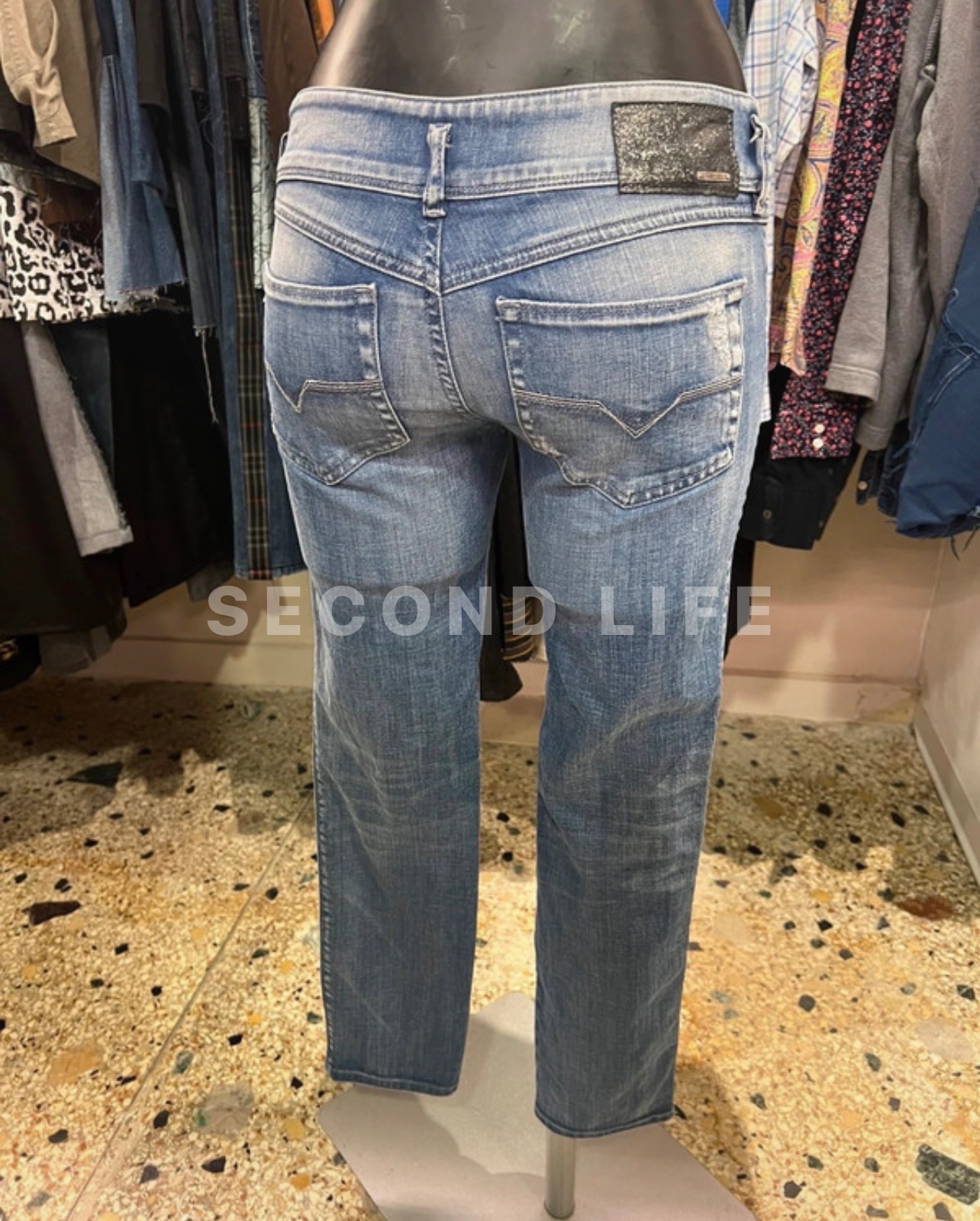 Pantaloni Diesel Hushy in denim, foto 5