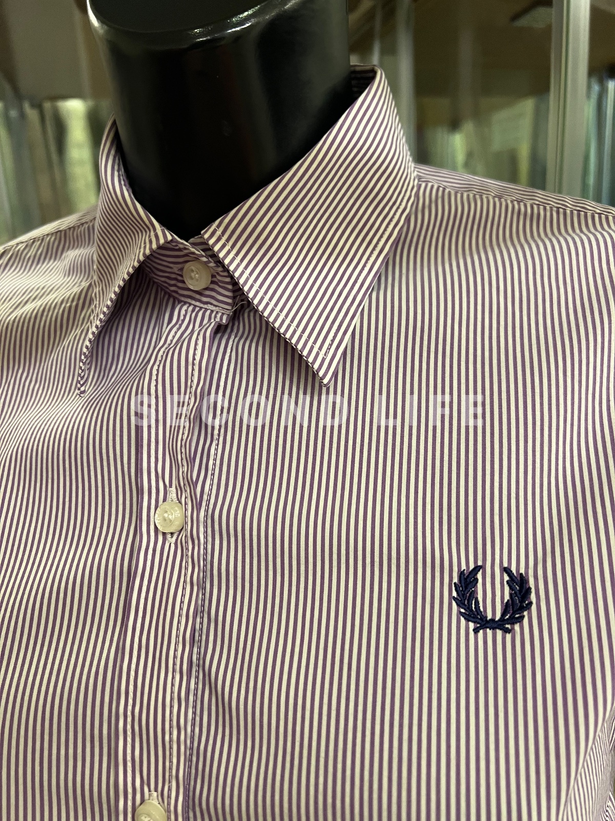Camicia Fred Perry a righe in cotone, foto 2
